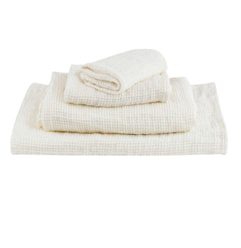 Neris hand towel, natural white, 100% linen