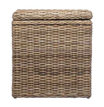 Java laundry basket, grey brown, 100% rattan & 100% cotton