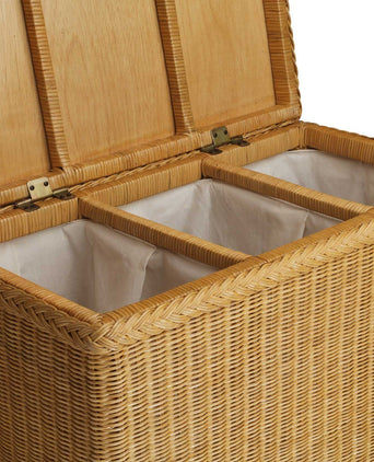 Java laundry basket, honey, 100% rattan & 100% cotton