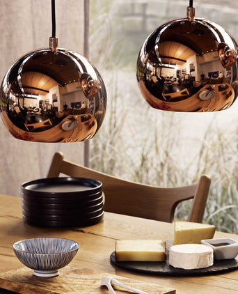 Koge pendant lamp, copper & black, 100% stainless steel