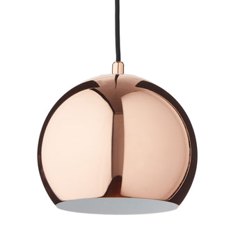 Koge pendant lamp, copper & black, 100% stainless steel