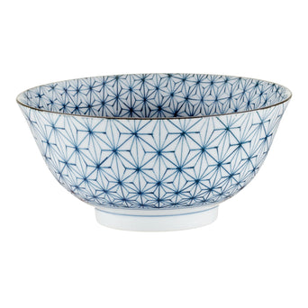 Onuma bowl, white & blue, 100% ceramic