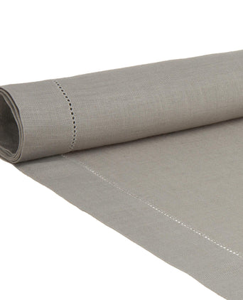 Cavaillon table runner, light grey, 100% linen