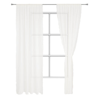 Kiruna curtain, white, 100% linen