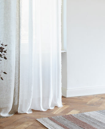 Kiruna curtain, white, 100% linen