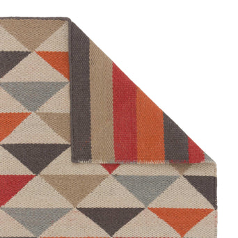 Barli rug, orange, 50% new wool & 50% cotton