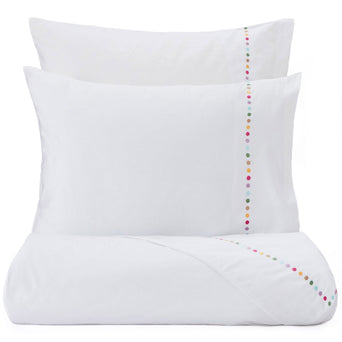 Mahina duvet cover, white & multicolour, 100% cotton