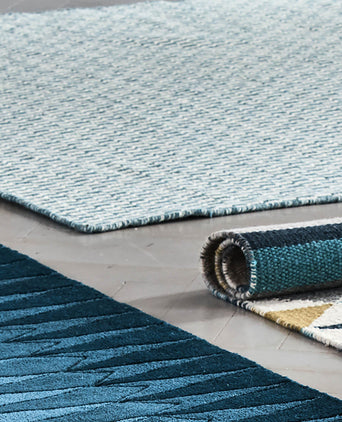 Overod Rug turquoise & off-white, 100% new wool