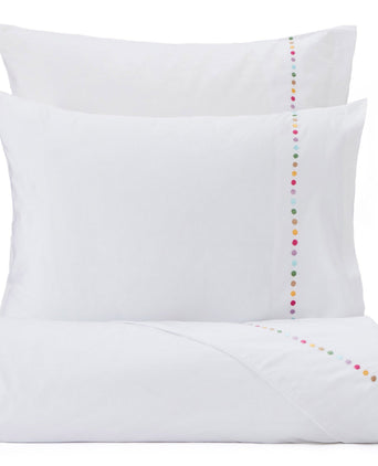 Mahina duvet cover, white & multicolour, 100% cotton