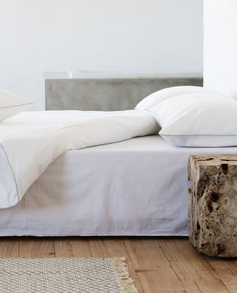 Tercia pillowcase, white & charcoal, 100% linen