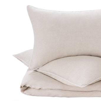 Tercia pillowcase, natural & white, 100% linen