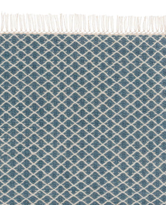 Loni rug, blue & off-white, 100% wool