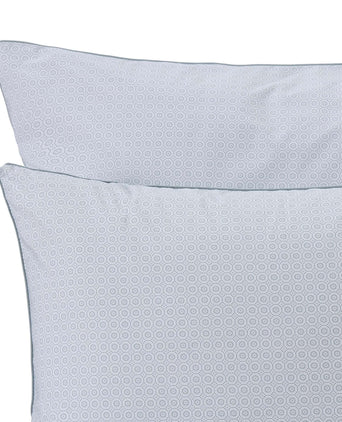 Cheles pillowcase, white & green grey, 100% cotton