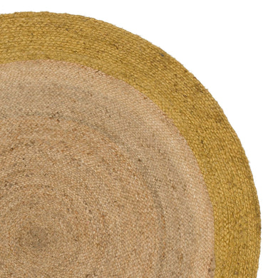 Nandi rug, natural & mustard, 100% jute