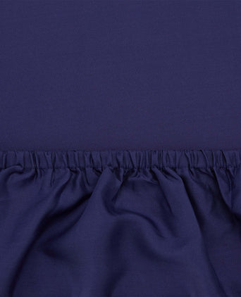 Lucca fitted sheet, dark blue, 100% silk