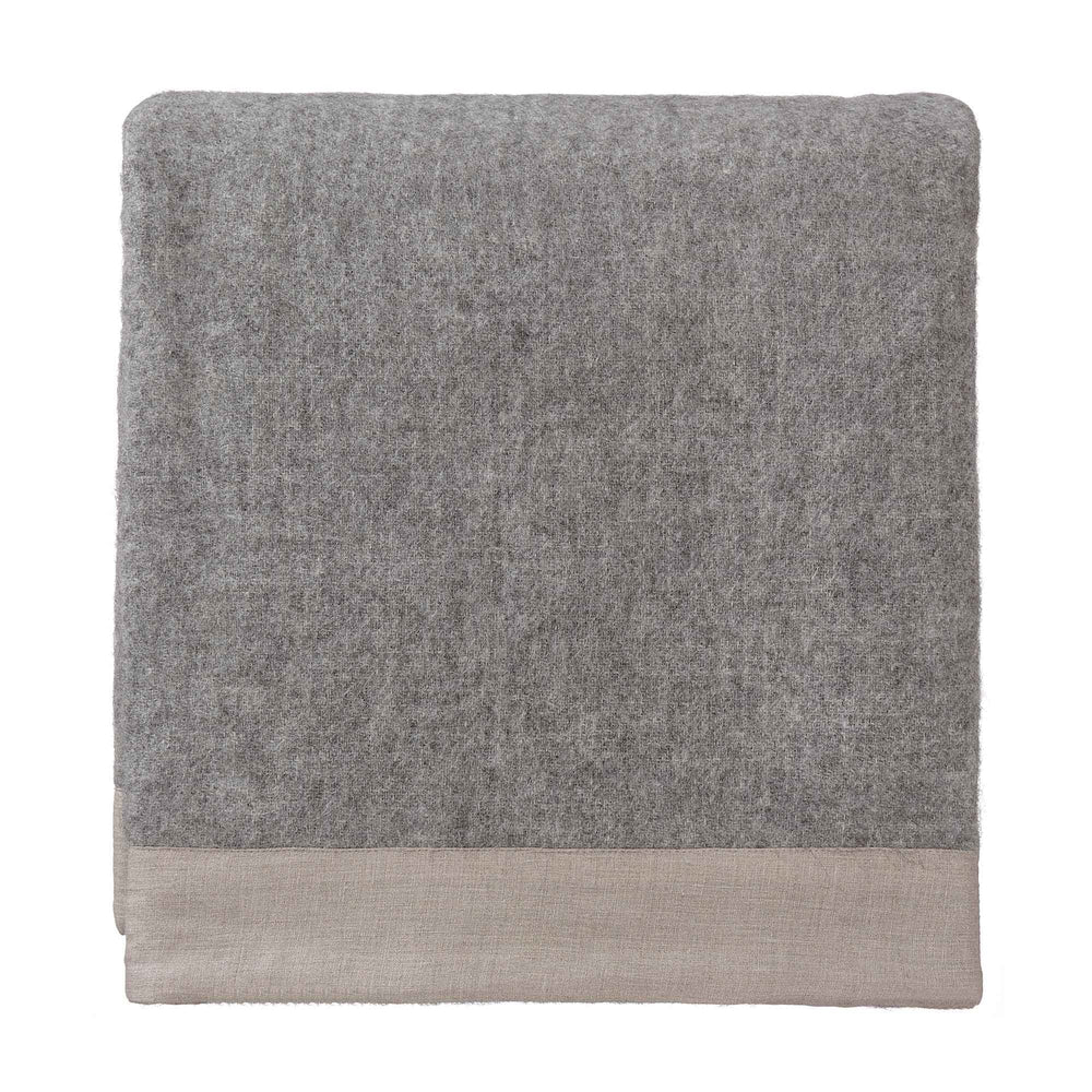 Fyn Wool Blanket, grey & natural | URBANARA