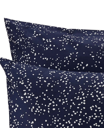 Connemara pillowcase, dark blue & white, 100% cotton