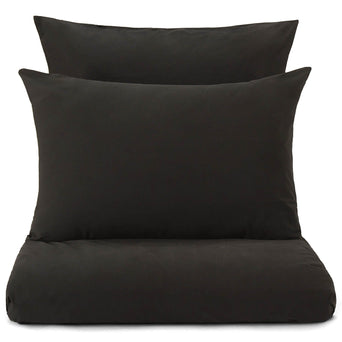 Perpignan pillowcase, black, 100% combed cotton