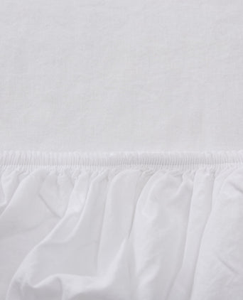 Luz fitted sheet, white, 100% cotton