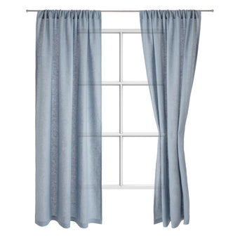 Zelva Curtain light blue, 100% linen