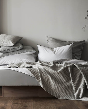 Lixa bedspread, grey melange, 100% cotton