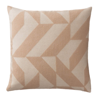 Farum cushion cover, beige & cream, 100% merino wool