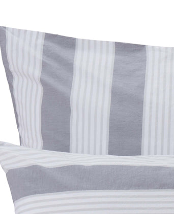 Beja pillowcase, grey & light grey & white, 100% cotton