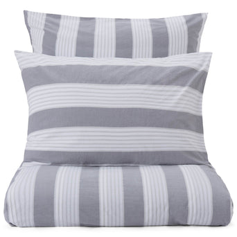 Beja pillowcase, grey & light grey & white, 100% cotton