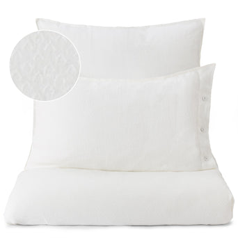 Lousa duvet cover, white, 100% linen