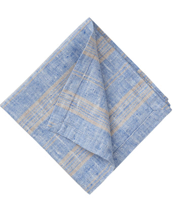 Lusis napkin, light blue & natural, 100% linen