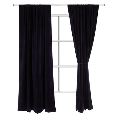 Samana curtain, dark blue, 100% cotton