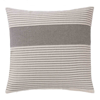 Kadan cushion cover, black & cream, 50% linen & 50% cotton