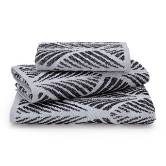 Coimbra hand towel, black & white, 100% cotton