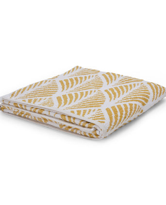 Coimbra hand towel, mustard & white, 100% cotton