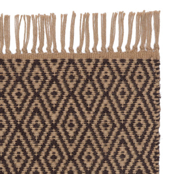 Dasheri rug, charcoal & natural, 100% jute