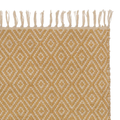 Dasheri Doormat mustard & cream, 100% jute