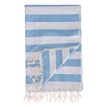 Filiz hammam towel, light blue & white, 100% cotton