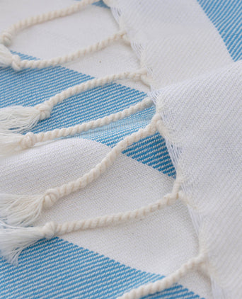 Filiz hammam towel, light blue & white, 100% cotton