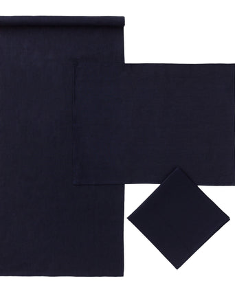 Teis table cloth, dark blue, 100% linen