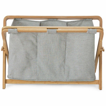 Champa laundry basket, black & white & brown, 75% polyester & 25% cotton