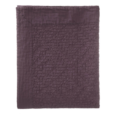 Alviela bedspread, aubergine, 100% cotton