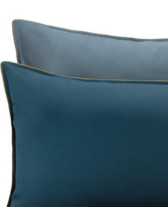 Catania pillowcase, forest green & emerald & mustard, 100% egyptian cotton