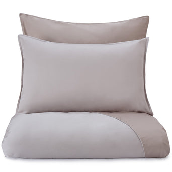 Catania duvet cover, light stone grey & sandstone & light grey, 100% egyptian cotton