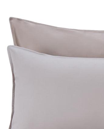 Catania pillowcase, light stone grey & sandstone & light grey, 100% egyptian cotton