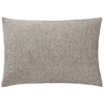 Gotland Cushion grey & cream, 100% wool & 100% linen