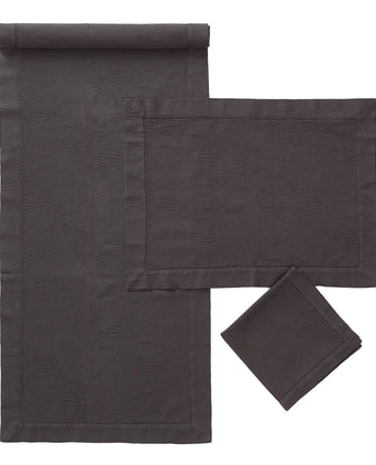 Espinho table runner, charcoal, 100% cotton