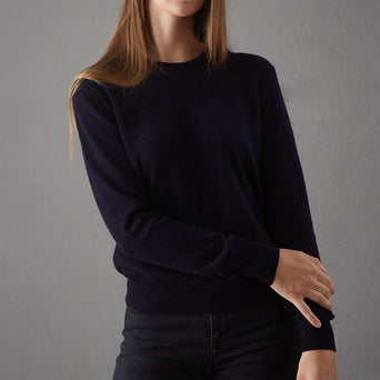 Nora Cashmere Jumper midnight blue, 50% cashmere wool & 50% wool