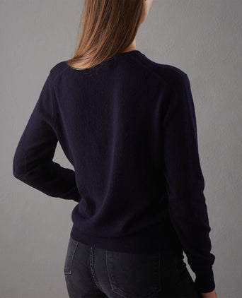 Nora Cashmere Jumper midnight blue, 50% cashmere wool & 50% wool