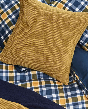 Antua cushion cover, mustard, 100% cotton