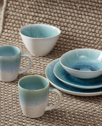 Caima Bowl Set turquoise & blue, 100% ceramic